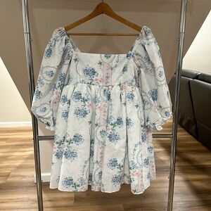 For the Moment Baby Doll Floral Dress Size L